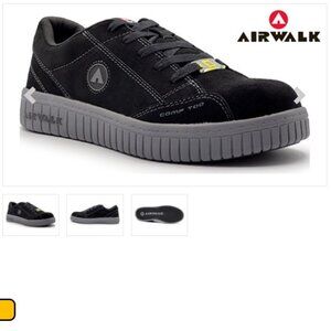 NEW! Airwalk Composite Toe Wedge Sole Metal Free Work Shoe AW6103 - Size 10.5
